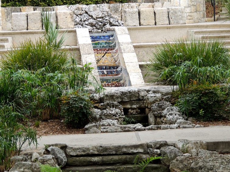 Mosaic water ladder
