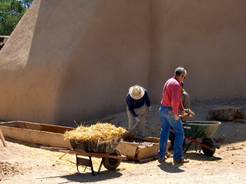 Step 1-Mixing the Adobe