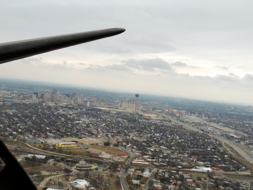 View of Downtown San Antonio from the B17 copy