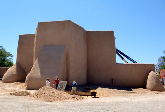 View of the Back during re-mudding process